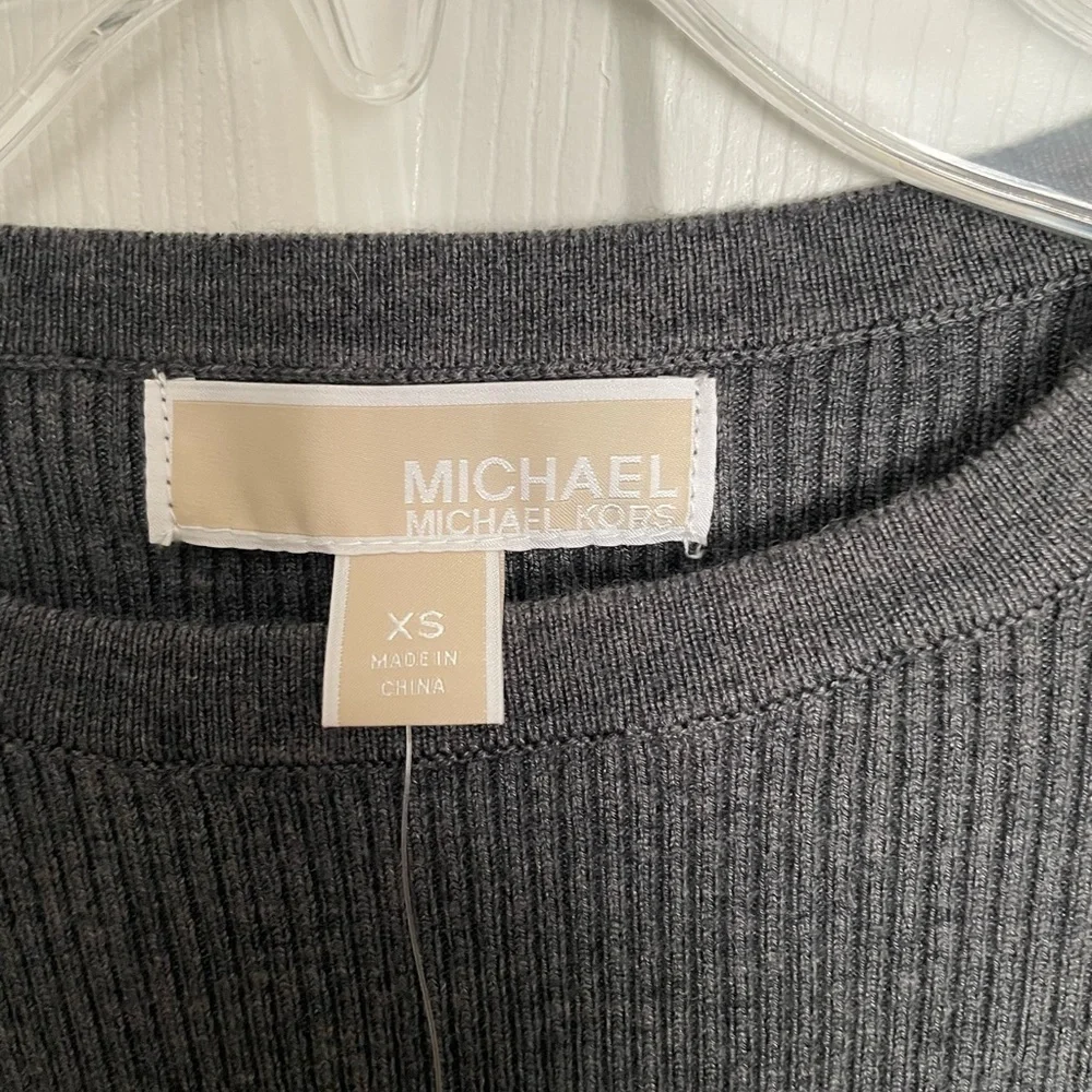 Michael Kors Charcoal Crew Neck Sweater NWT Normcore Minimalist
